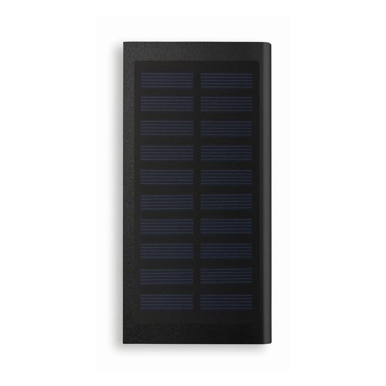 Baterie externă solară 8000mAh SOLAR POWERFLAT Negru