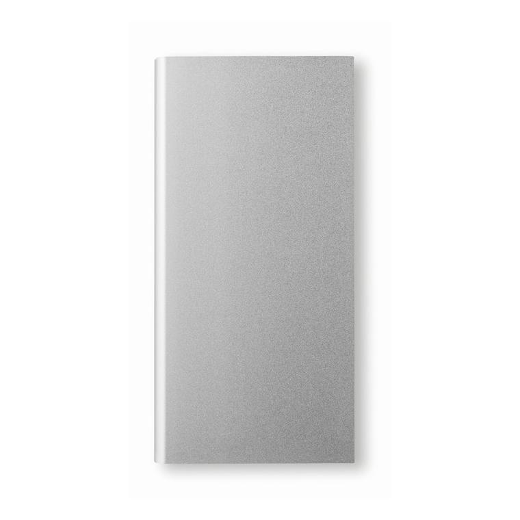Baterie externă solară 8000mAh SOLAR POWERFLAT Argintiu mat