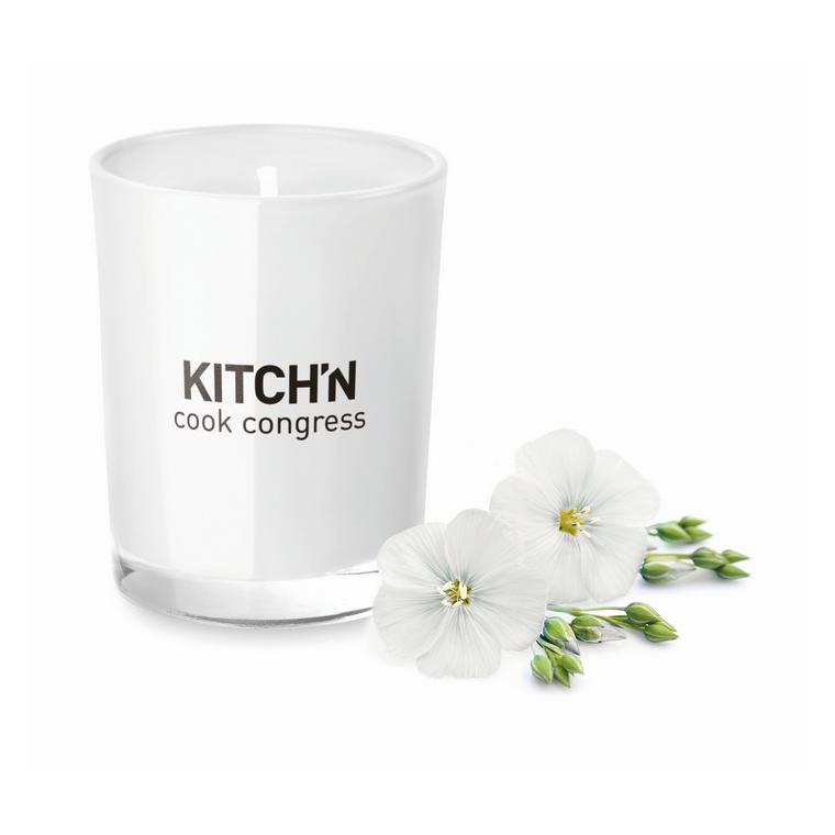 Lumânare în pahar SELIGHT Alb