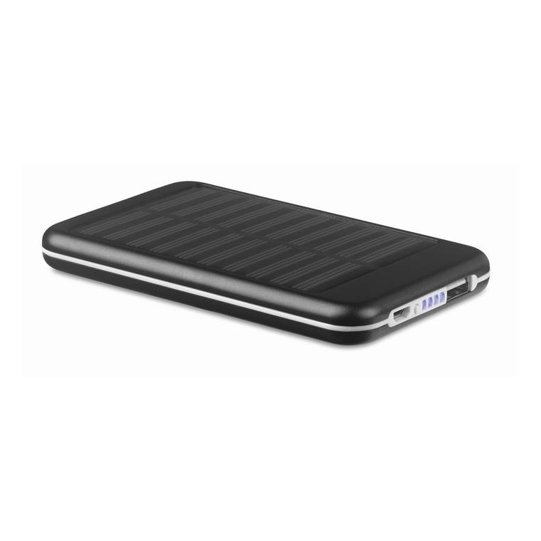 Baterie externă solară 4000mAh SOLARFLAT Negru