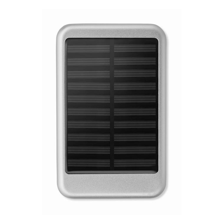Baterie externă solară 4000mAh SOLARFLAT Argintiu mat
