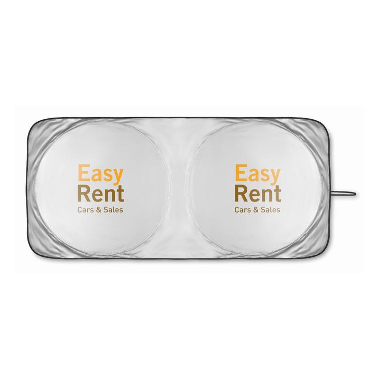 Parasolar auto pliabil în husă OMBRA POUCH Argintiu mat