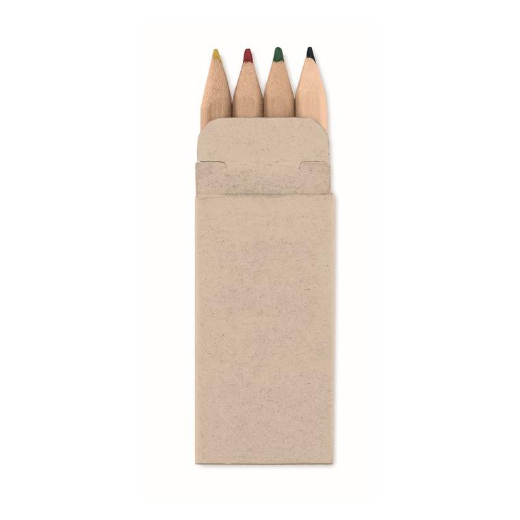 4 mini-creioane colorate PETIT ABIGAIL Bej