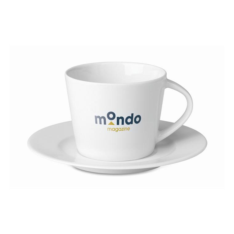 Cappuccino ceasca si farfurie PARIS Alb