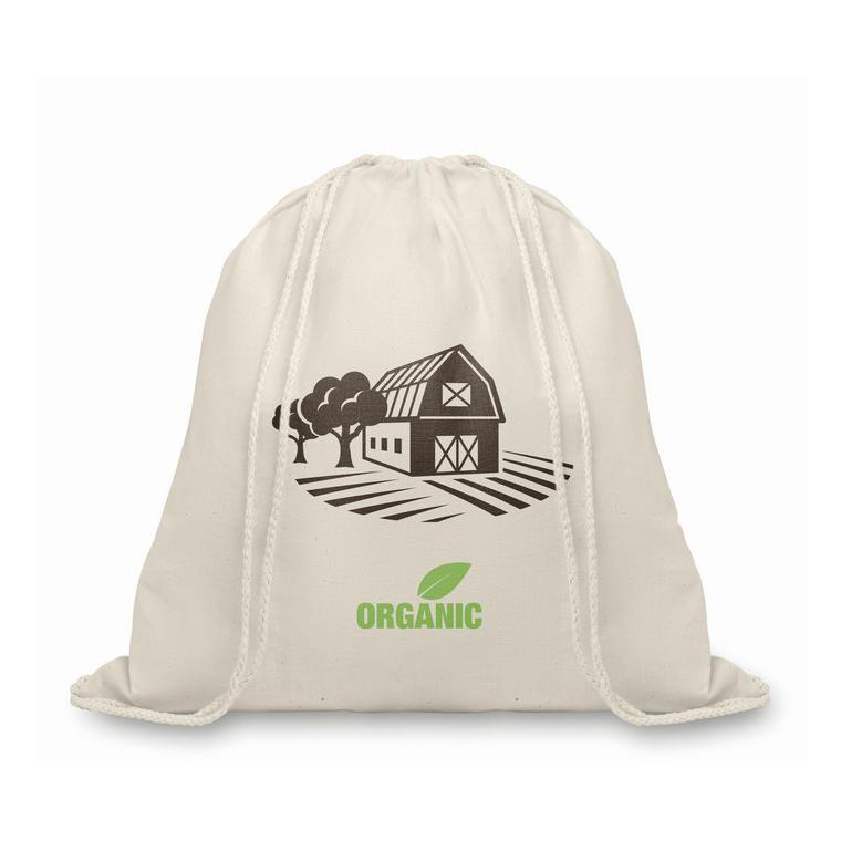 Sac cu cordon, bumbac organic ORGANIC HUNDRED Bej