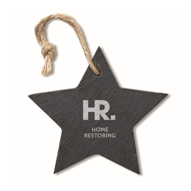 Ornament stea din ardezie SLATESTAR Negru