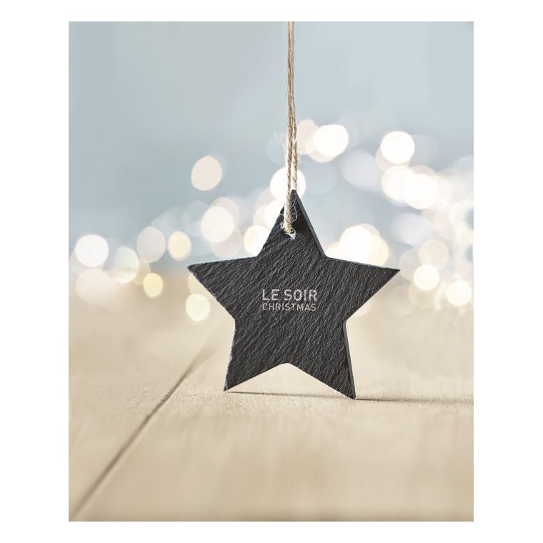 Ornament stea din ardezie SLATESTAR Negru