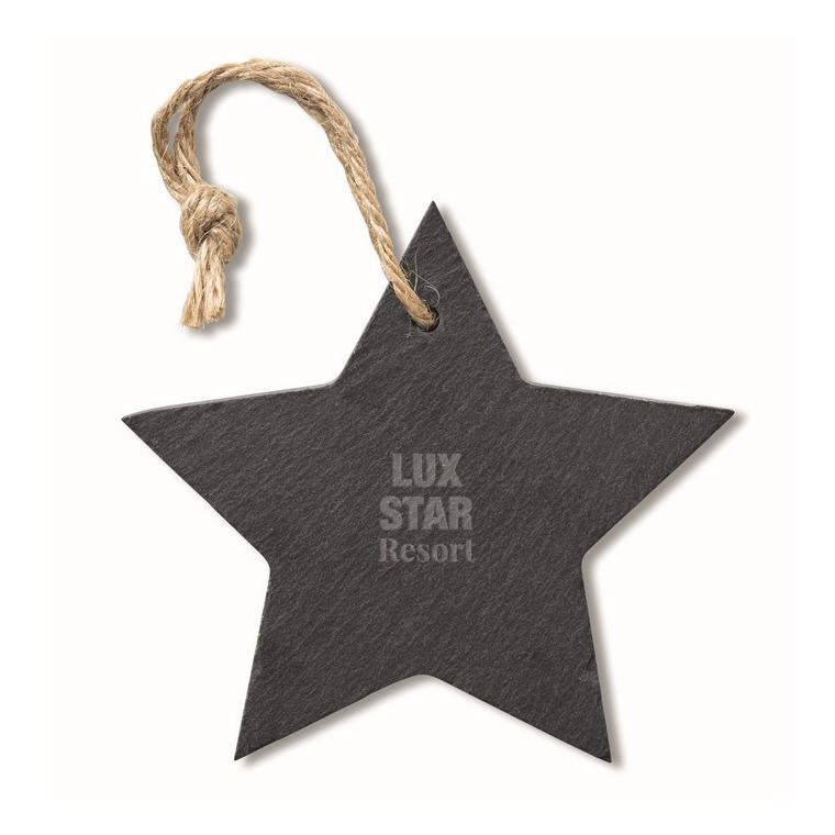 Ornament stea din ardezie SLATESTAR Negru