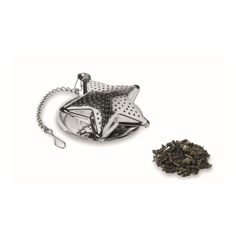 Infuzor ceai în formă stea STARFILTER Argintiu mat