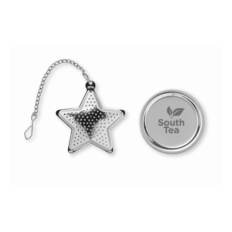 Infuzor ceai în formă stea STARFILTER Argintiu mat