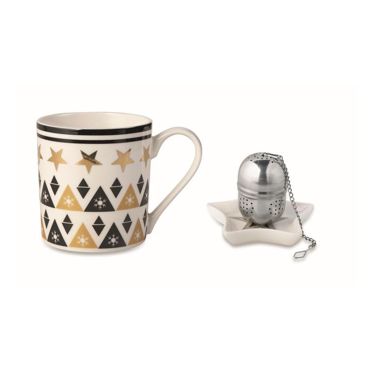 Cană,farfurie,infuzor,în cutie UNIQUE Multicolor