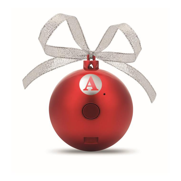 Boxă glob de Crăciun JINGLE BALL Roșu