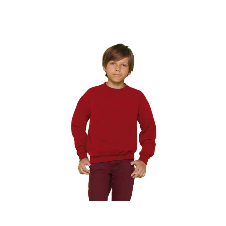 Bluză Copii 255/270 g/m2 YOUTH CREW NECK 18000B roșu M