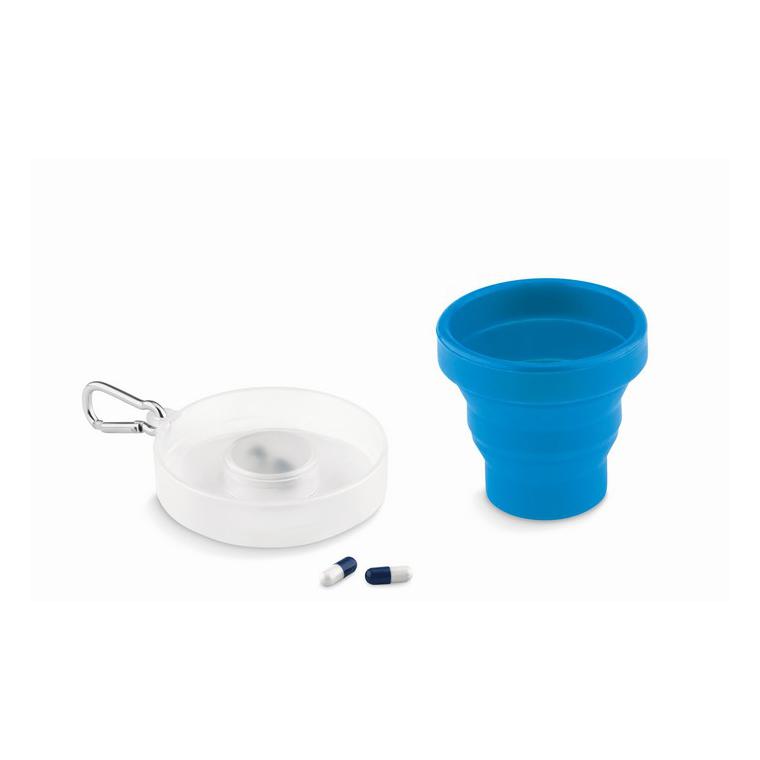 Pahar pliabil silicon CUP PILL Albastru