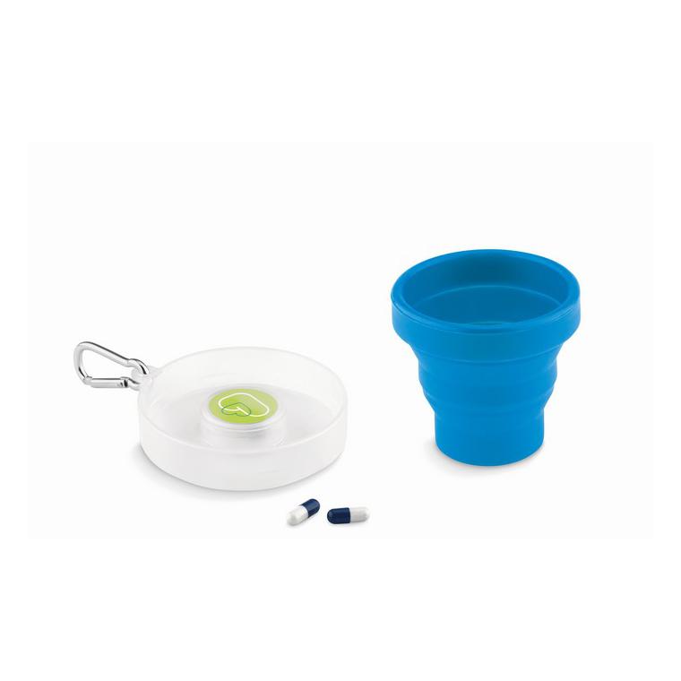 Pahar pliabil silicon CUP PILL Albastru
