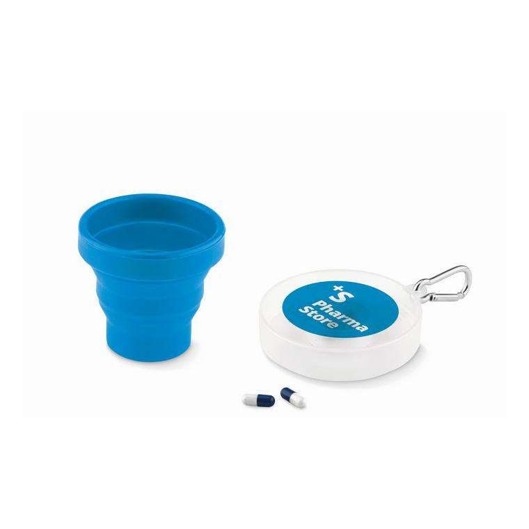 Pahar pliabil silicon CUP PILL Albastru