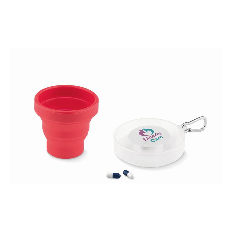 Pahar pliabil silicon CUP PILL Roșu