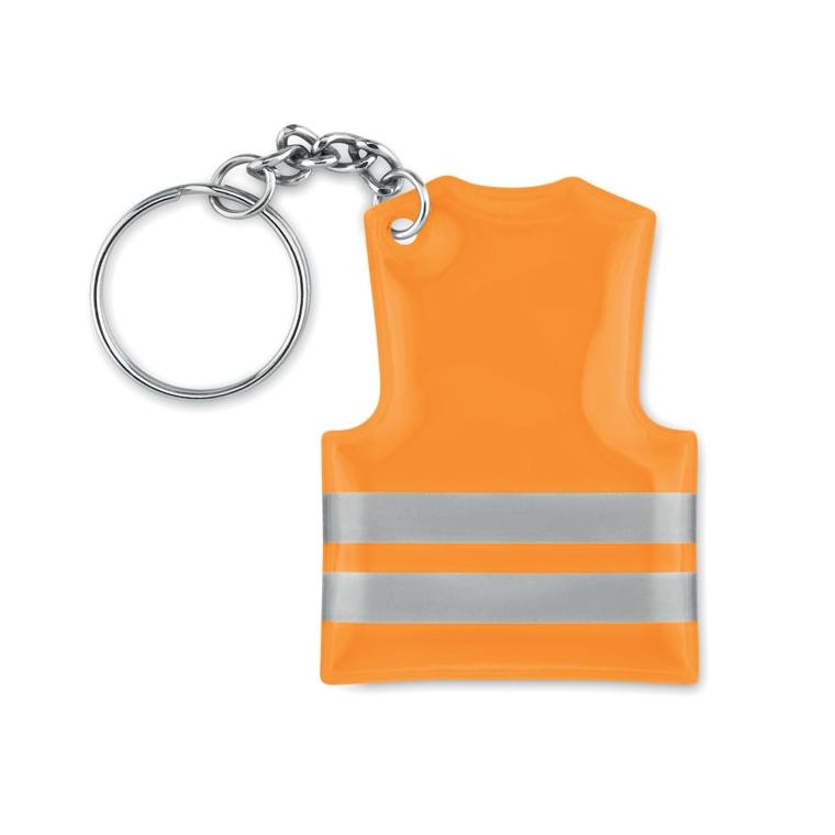 Breloc reflectorizant VISIBLE RING Portocaliu neon