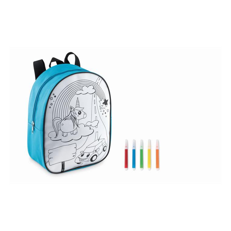 Rucsac cu 5 evidențiatoare BACKSKETCHY Turquoise