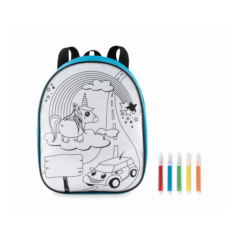 Rucsac cu 5 evidențiatoare BACKSKETCHY Turquoise