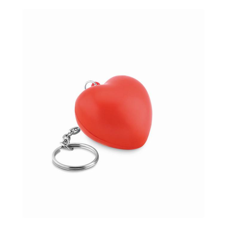 Breloc cu inimă antistress LOVY RING Roșu