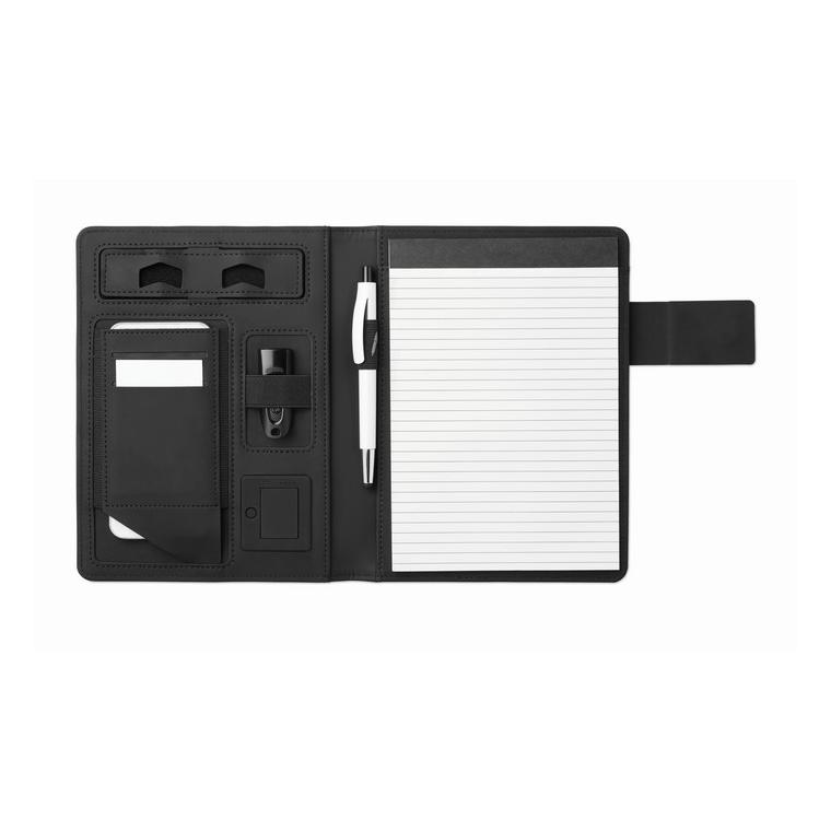 Mapă A5 cu baterie 4000 MAH POWERNOTY Negru