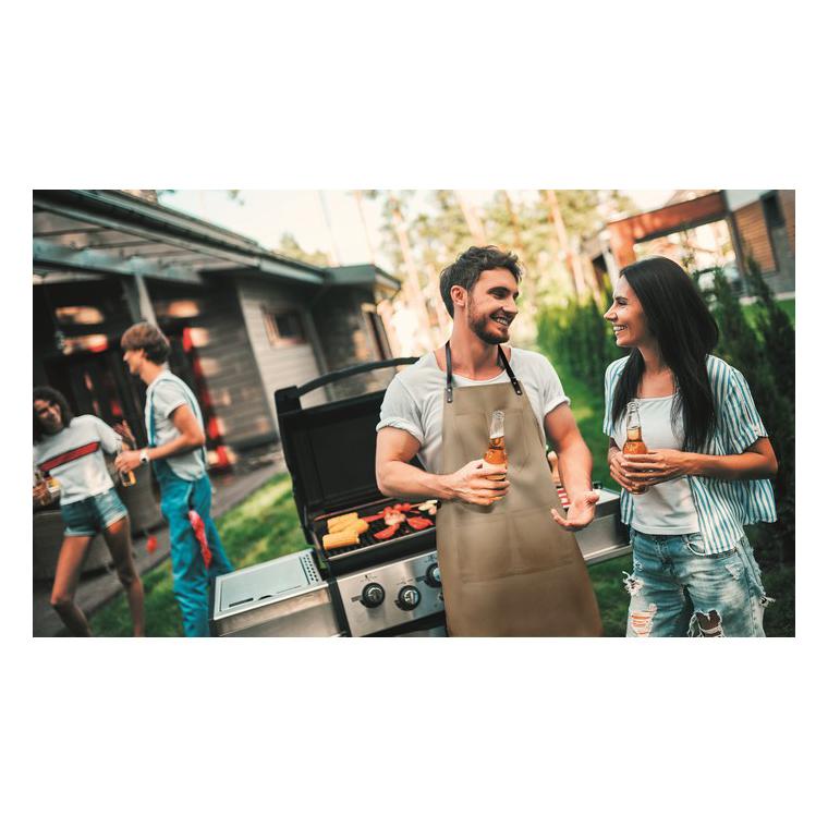 Șorț din piele CHEF Bej închis