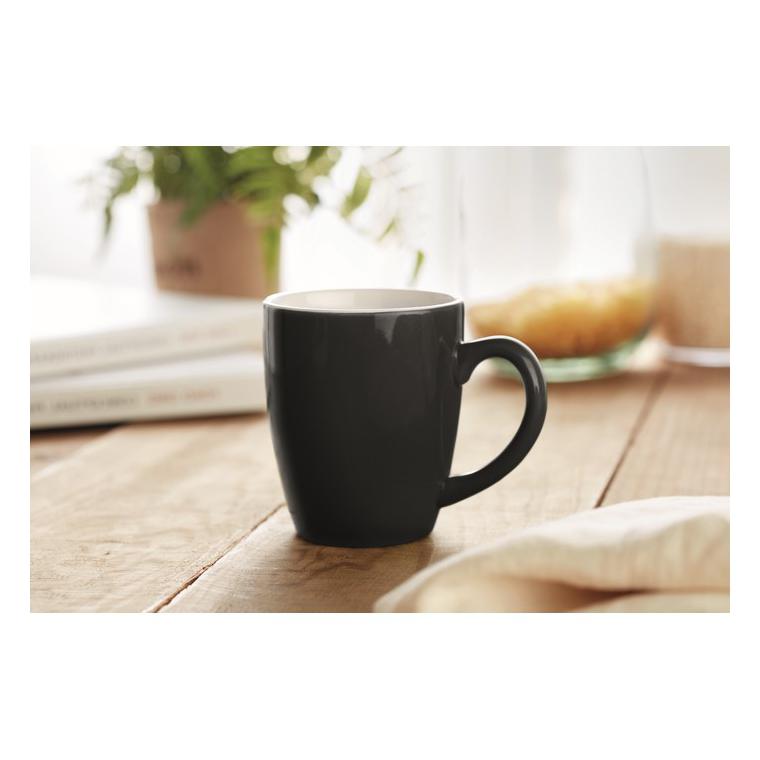 Cană ceramică colorată COLOUR TRENT Negru