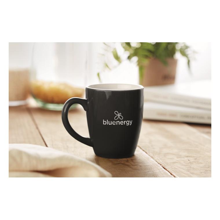 Cană ceramică colorată COLOUR TRENT Negru