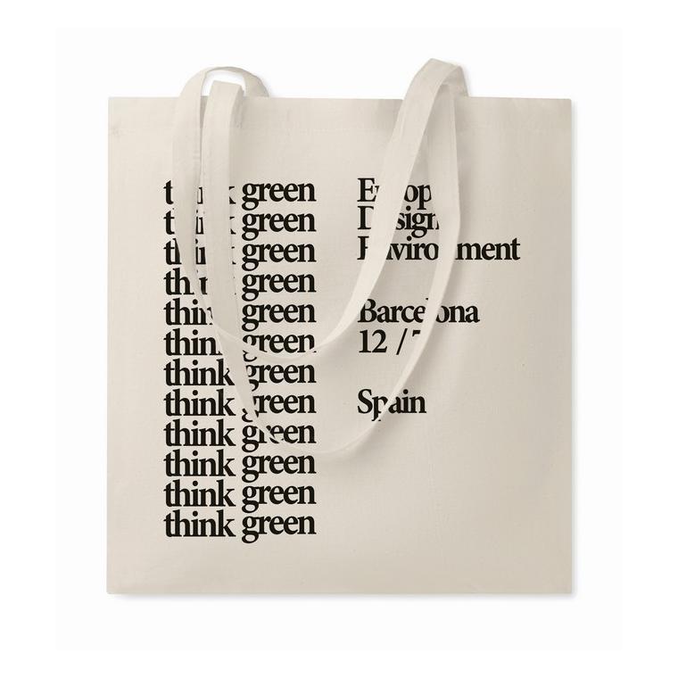 Sacoșă cumpărături cu mânere COTTONEL + Bej