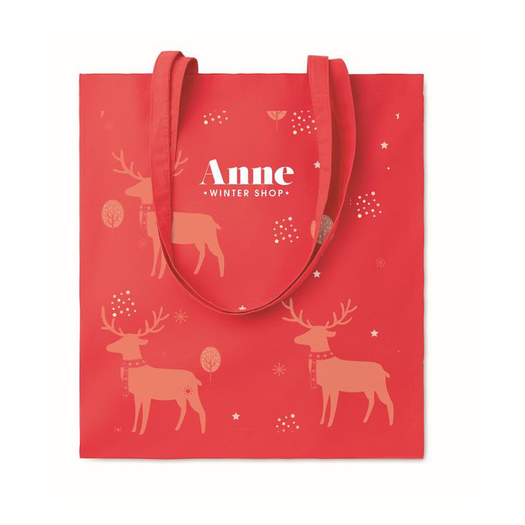 Sacoşă cumpărături cu mânere COTTONEL COLOUR + Roșu