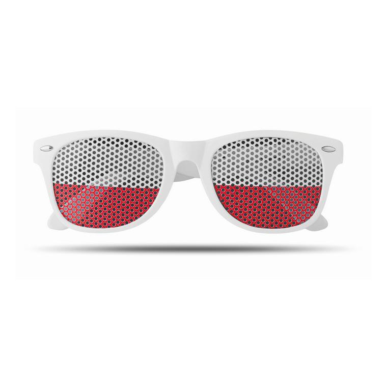 Ochelari de soare fotbal FLAG FUN Alb