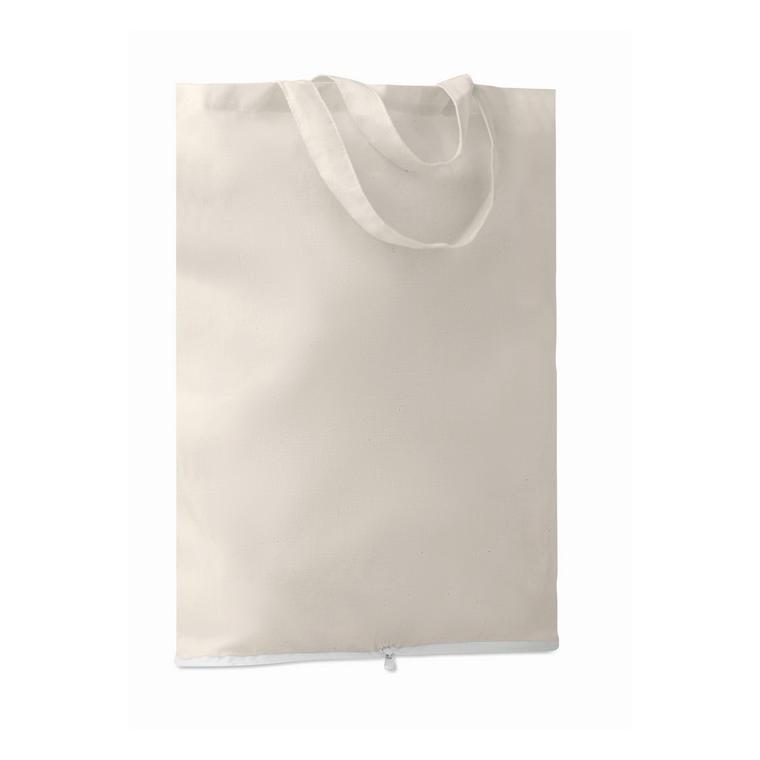 Sacoșă pliabilă din bumbac FOLDY COTTON Alb