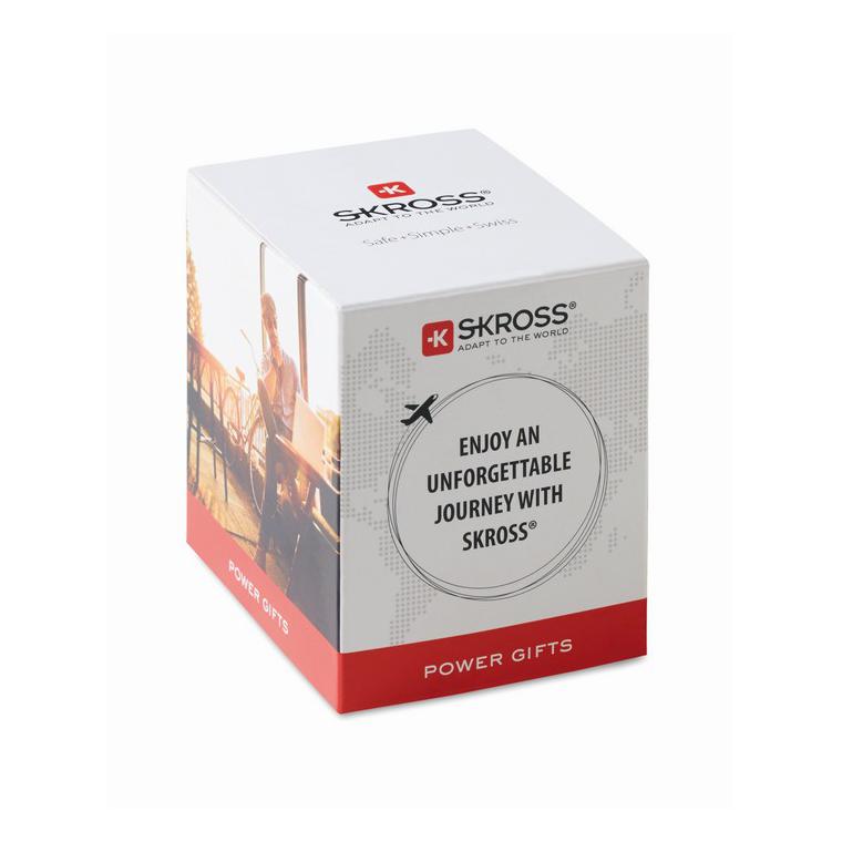 Adaptor pentru priză 3 poli PRO WORLD & USB Alb