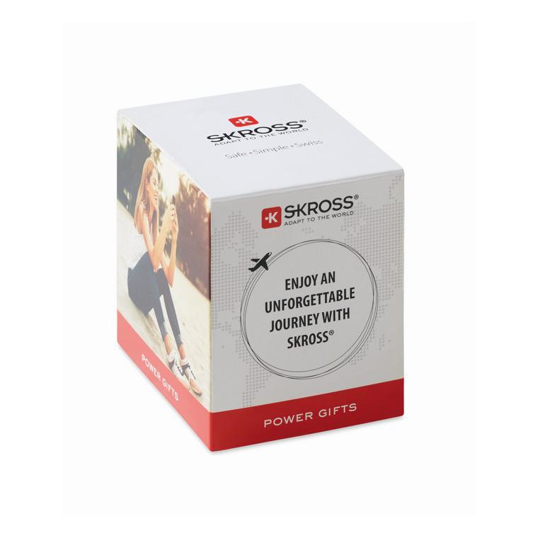 Adaptor pentru priză 3 poli PRO LIGHT USB Alb