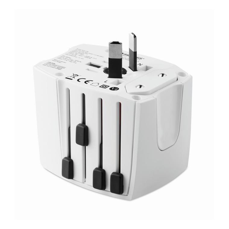 Adaptor universal 2 poli MUV USB Alb