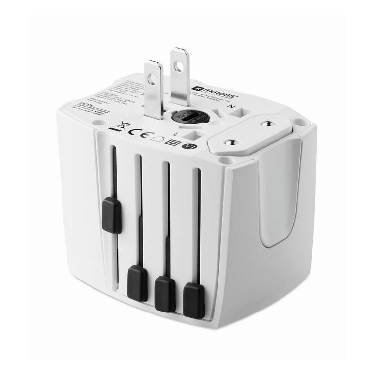 Adaptor universal 2 poli MUV USB Alb