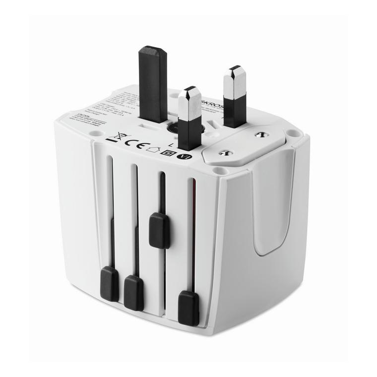 Adaptor universal 2 poli MUV USB Alb