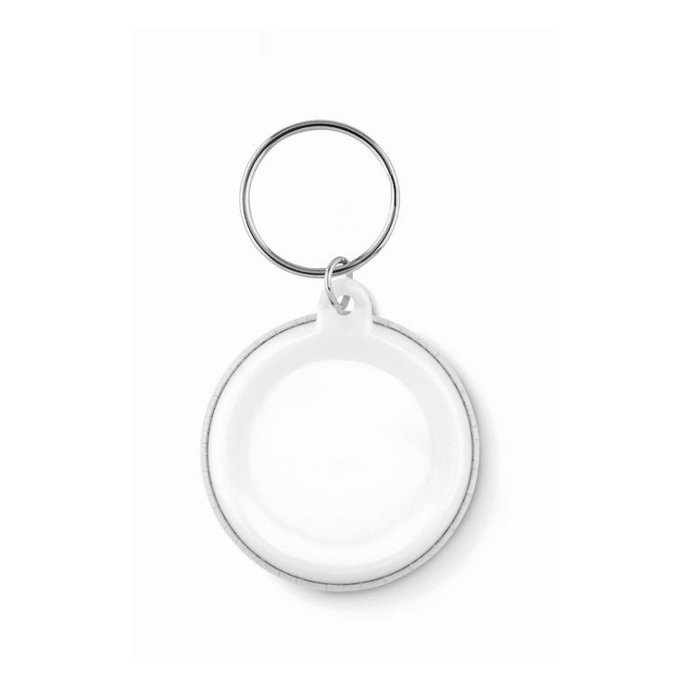 Breloc metalic PIN KEY Alb