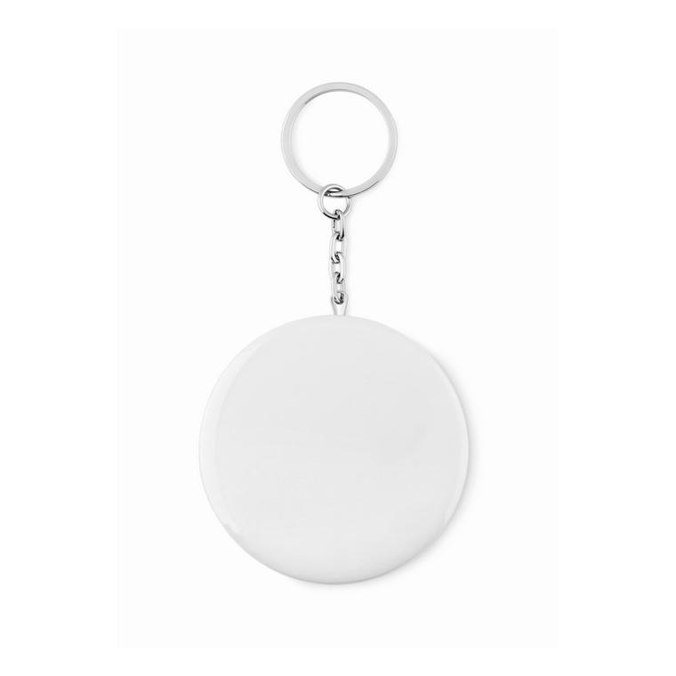 Breloc metalic cu desfăcător PIN FLASK Argintiu mat