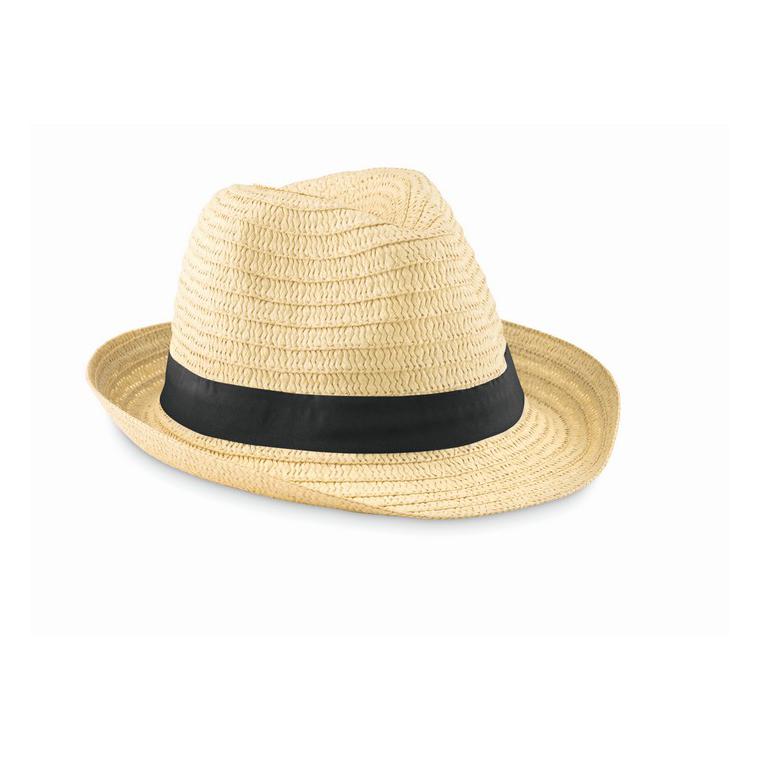 Pălărie din paie naturale BOOGIE Negru