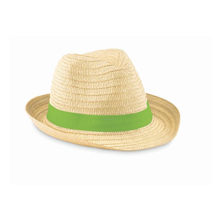 Pălărie din paie naturale BOOGIE Lime