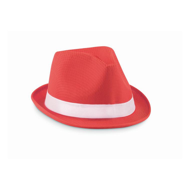 Pălărie colorată din paie WOOGIE Roșu