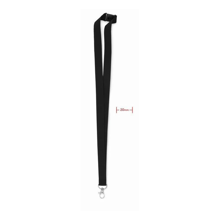 Lanyard, cârlig metal, buclă. PANY Negru