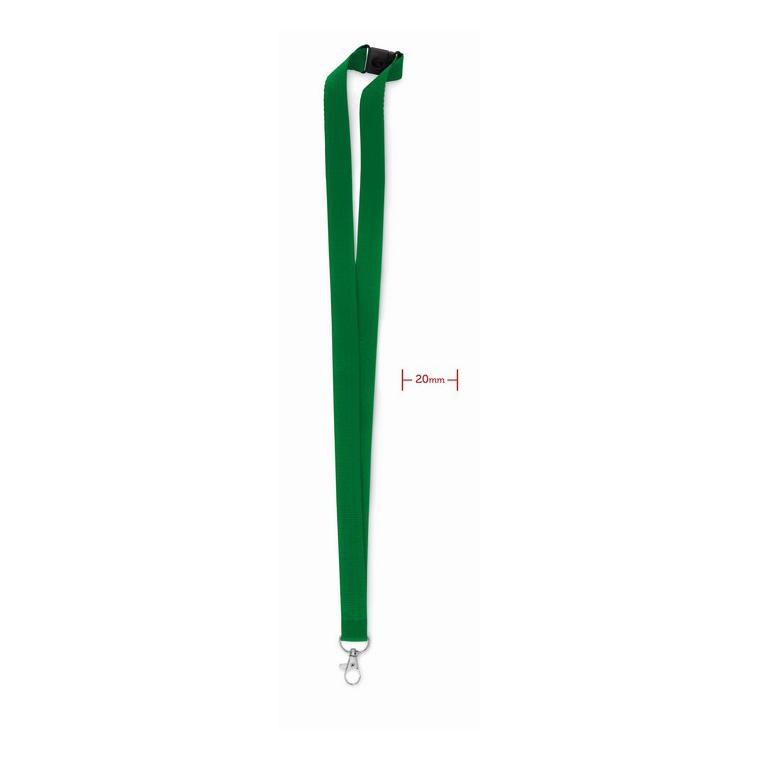 Lanyard, cârlig metal, buclă. PANY Verde