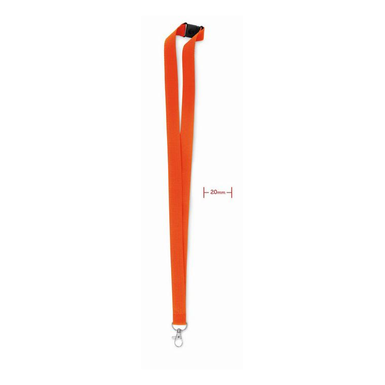 Lanyard, cârlig metal, buclă. PANY Portocaliu