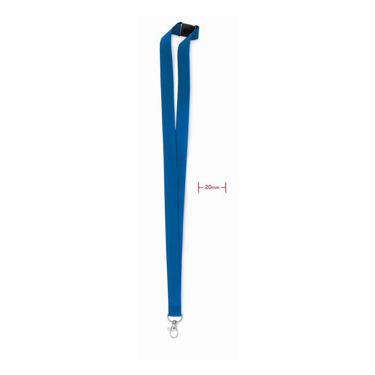 Lanyard, cârlig metal, buclă. PANY Albastru regal