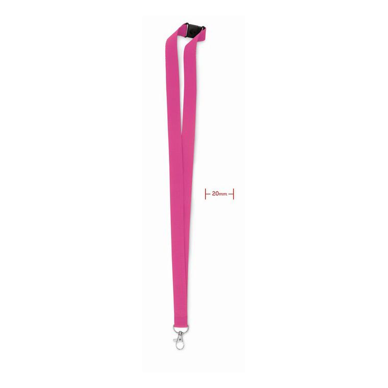 Lanyard, cârlig metal, buclă. PANY Fuchsia