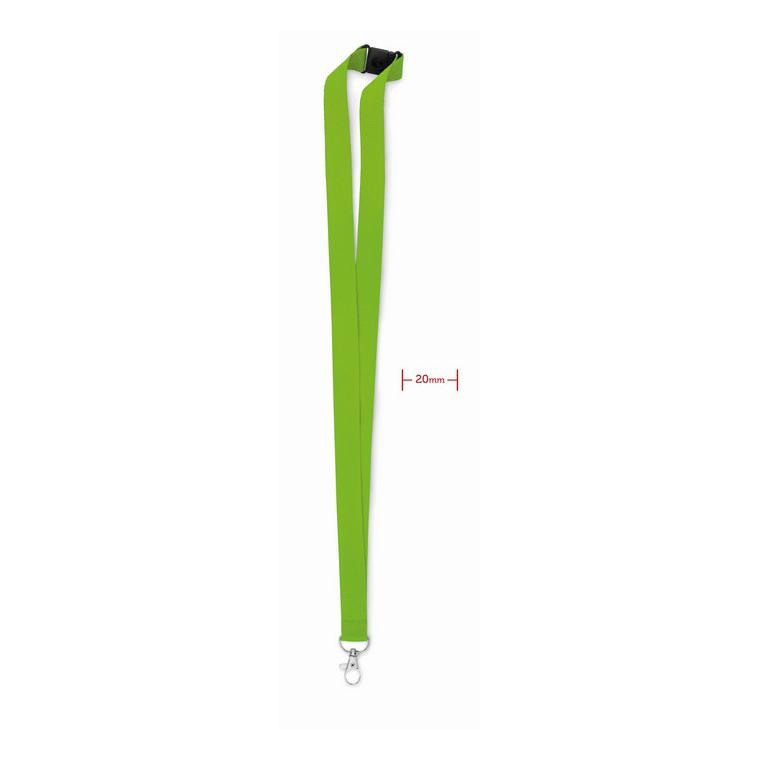 Lanyard, cârlig metal, buclă. PANY Lime