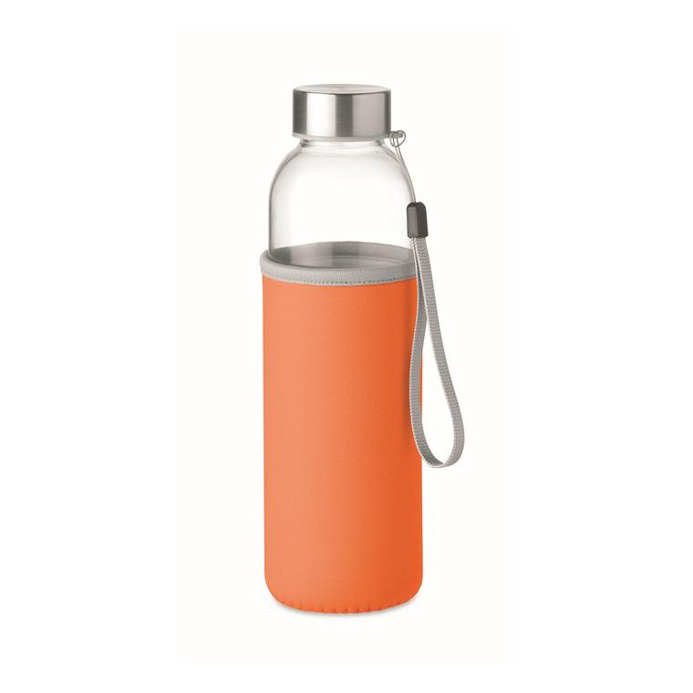 Sticlă de sticlă în husă 500ml UTAH GLASS Portocaliu